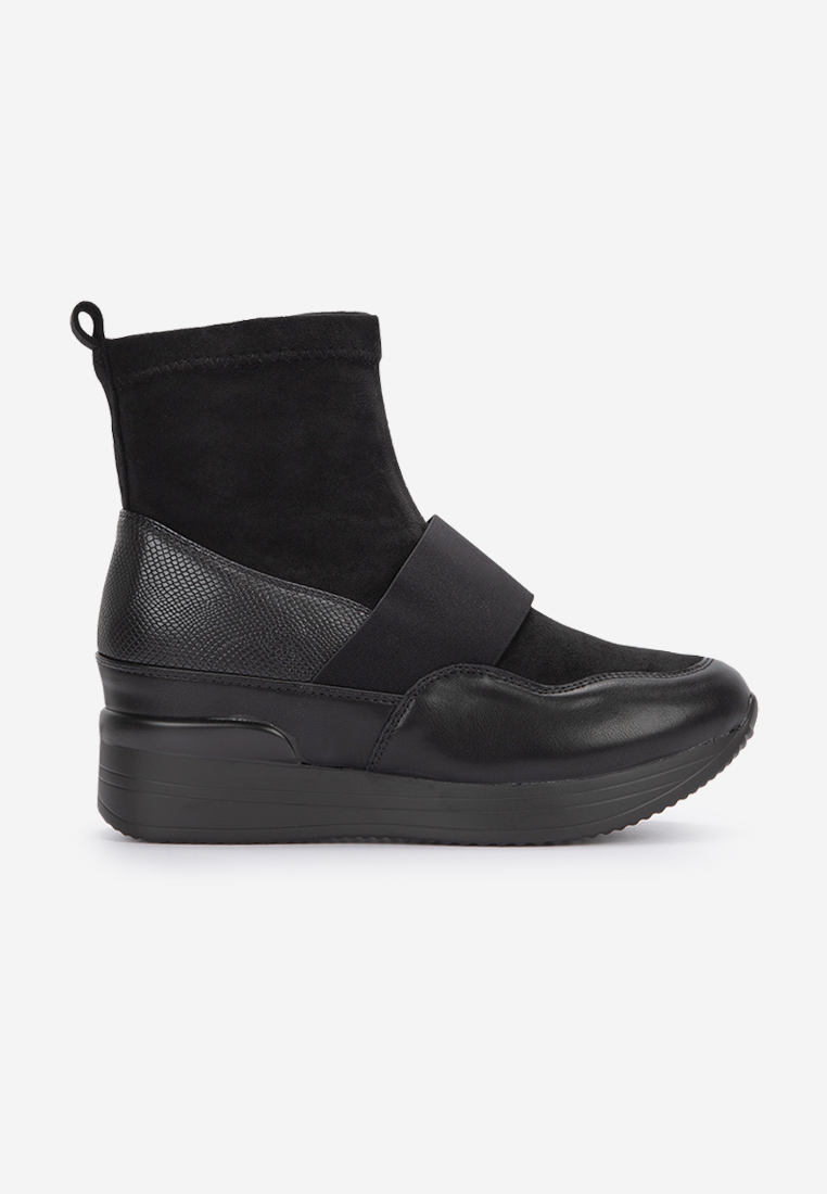 Sneakers con zeppa nero Soliana