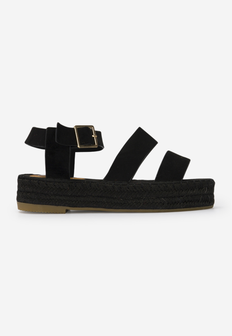 Espadrillas zeppa nero Coraline