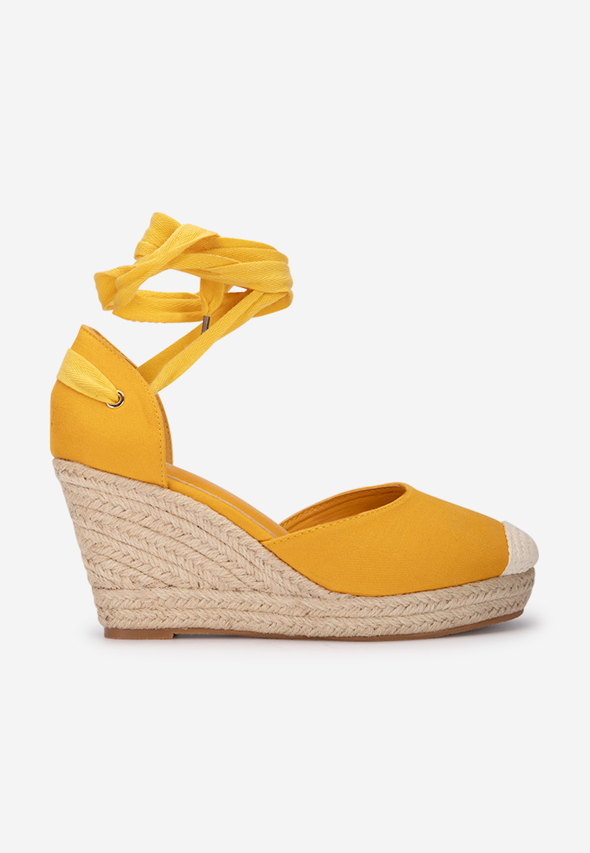 Sandali con zeppa Vilena gialle