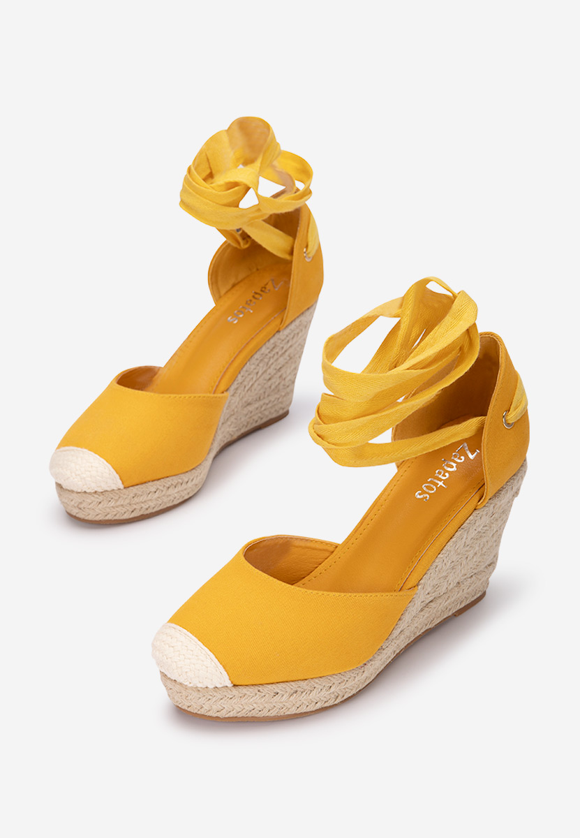 Sandali con zeppa Vilena gialle