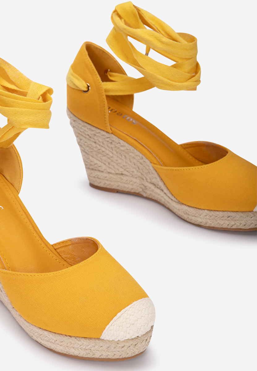Sandali con zeppa Vilena gialle