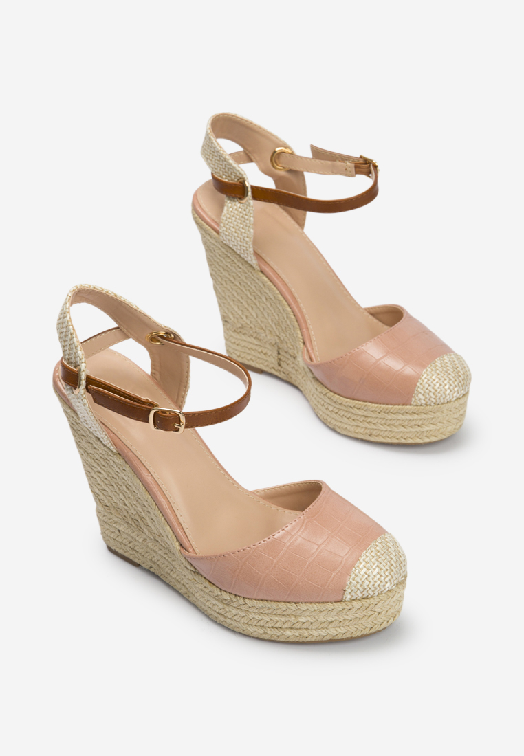 Sandali con zeppa Benisa V2 Rosa