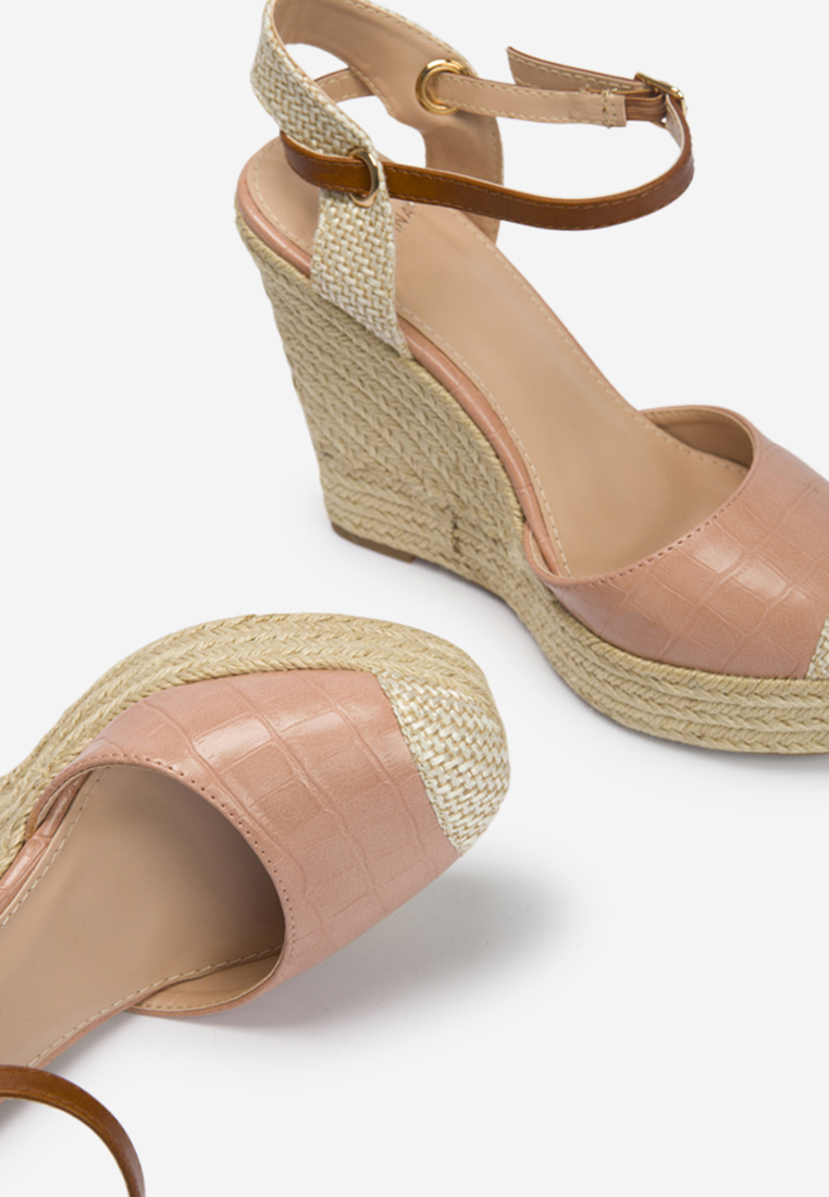 Sandali con zeppa Benisa V2 Rosa