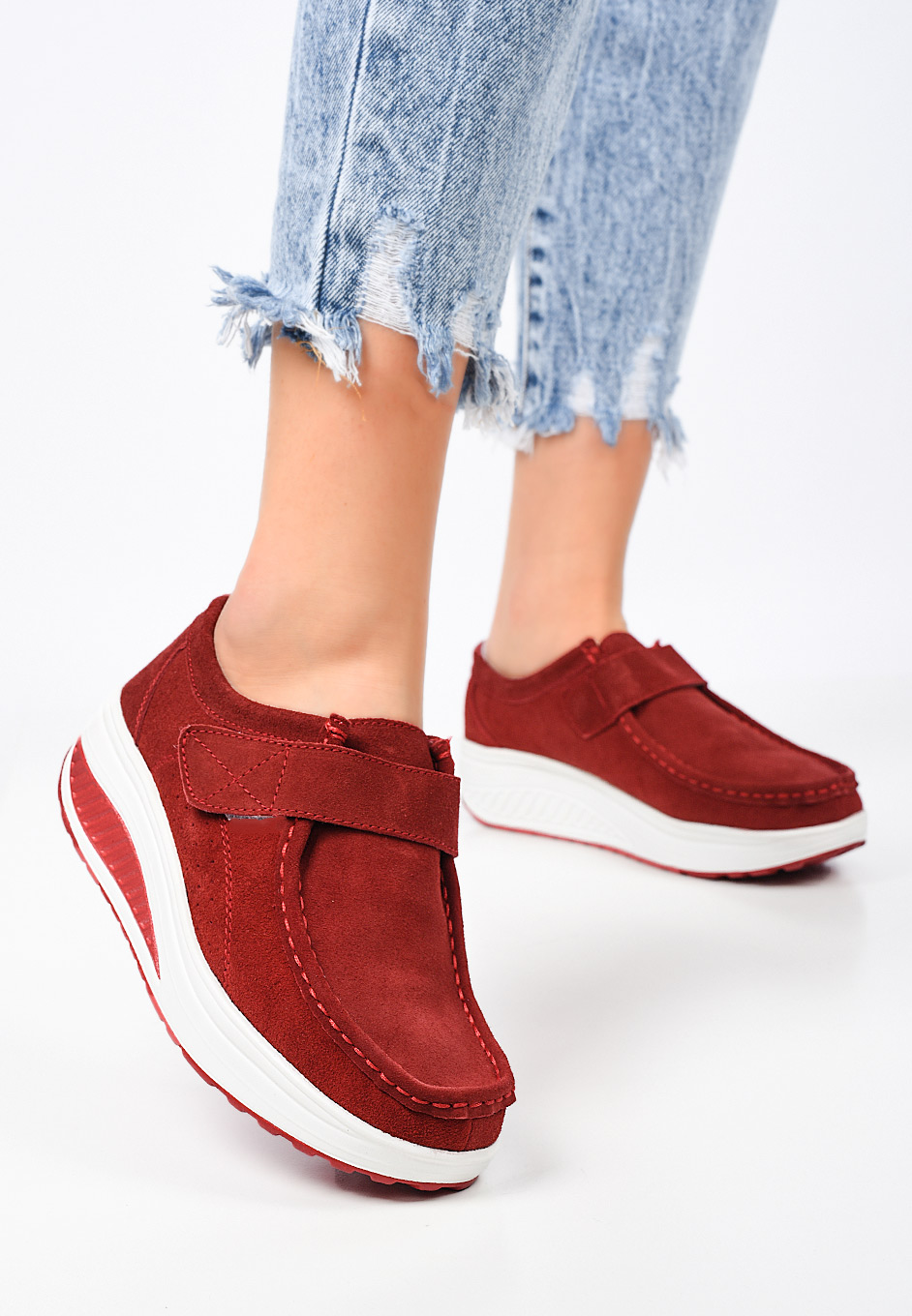 Mocassini pelle Justina 2A rosso