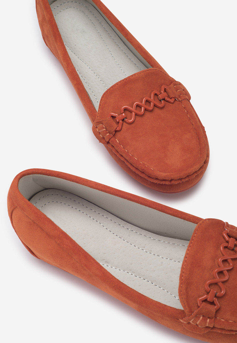 Mocassini pelle Eunice Arancioni