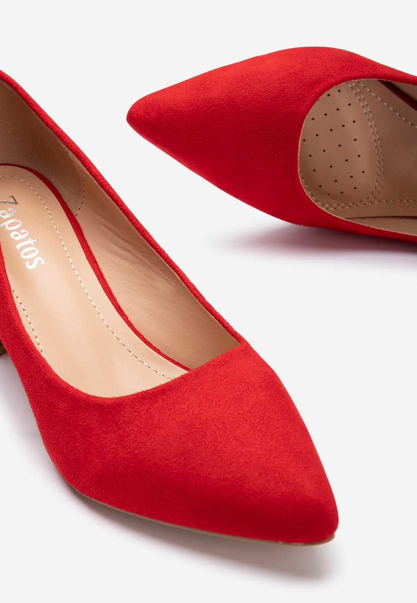 Décolleté tacco largo Salma Rosso