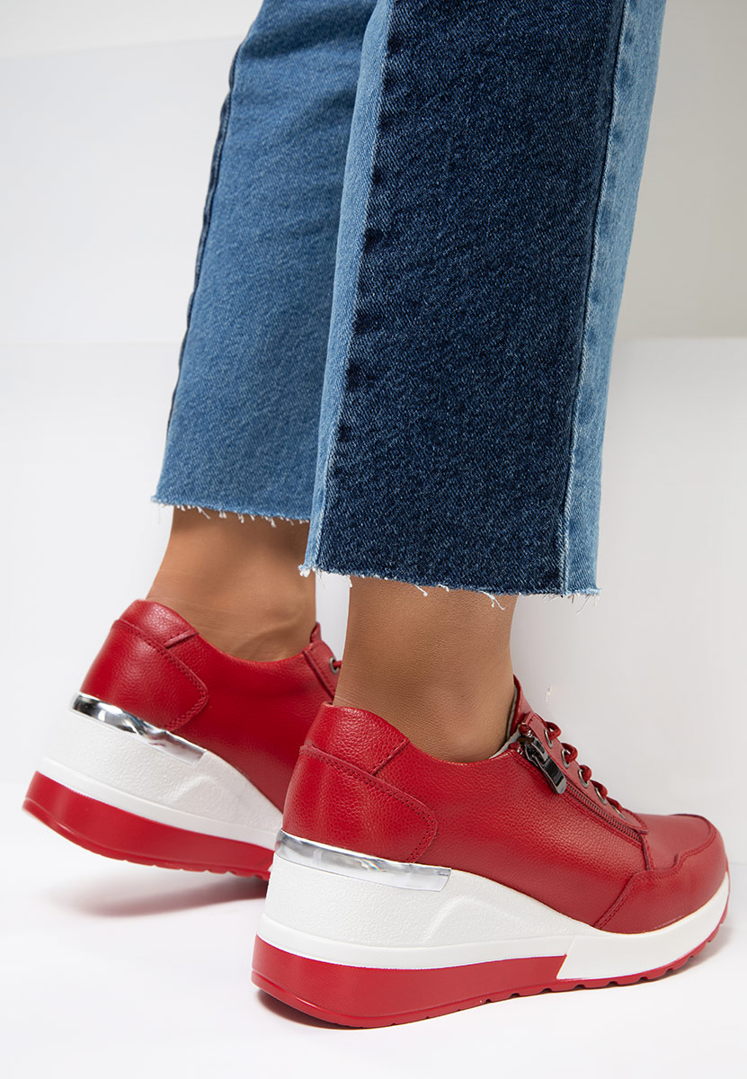 Sneakers con zeppa Relax Rosse Zapatos