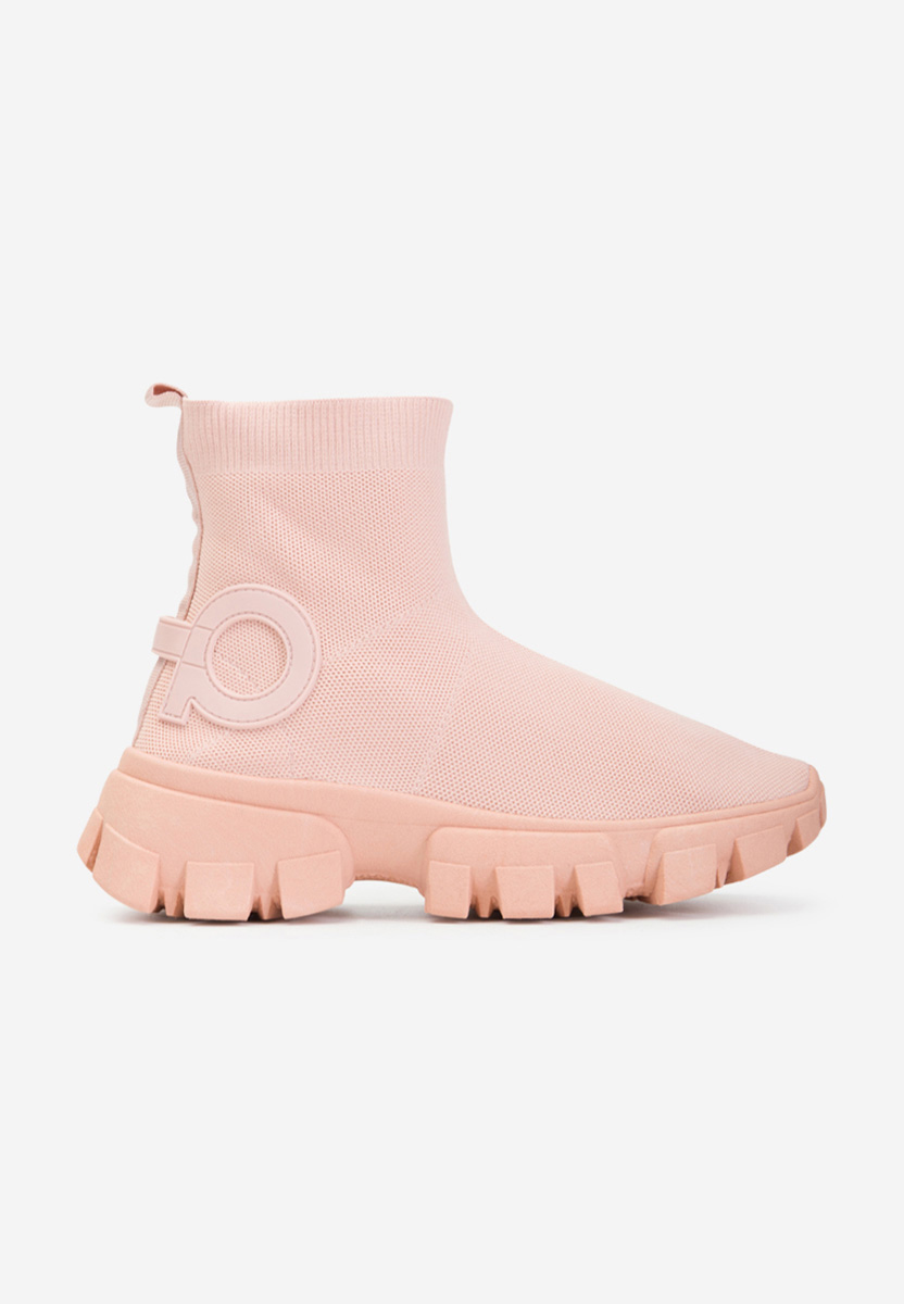 Sneakers donna alte tipo calzino rosa Merliah