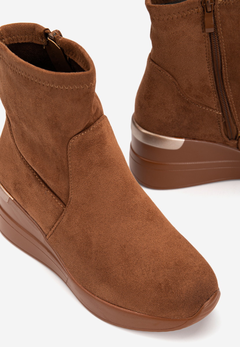 Sneakers con zeppa camel Torino