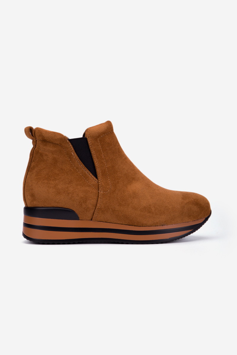 Sneakers con zeppa camel Sanera