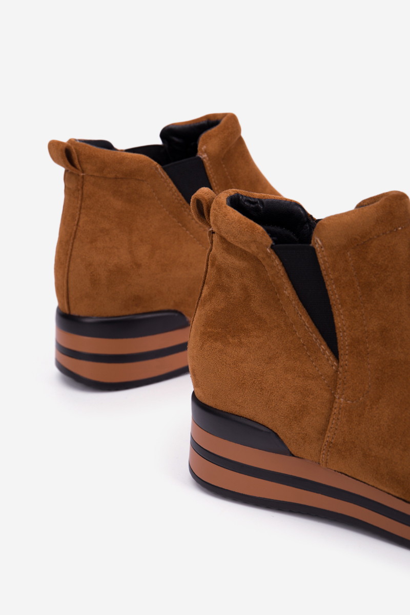 Sneakers con zeppa camel Sanera