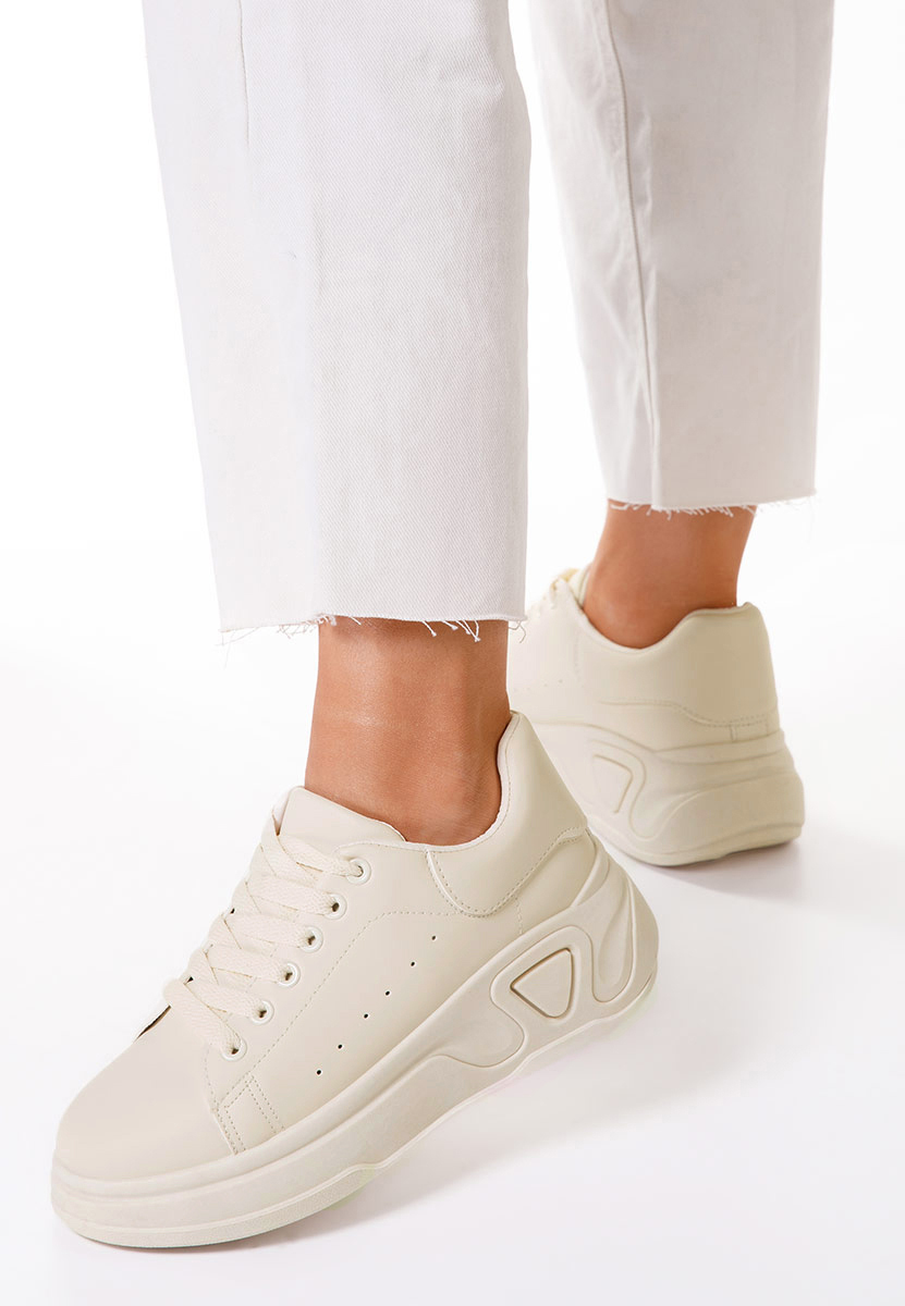 Laura biagiotti sneakers donna in ecopelle con zeppa- 6716 sneakers con  zeppa donna beige mec shopping - Stileo.it