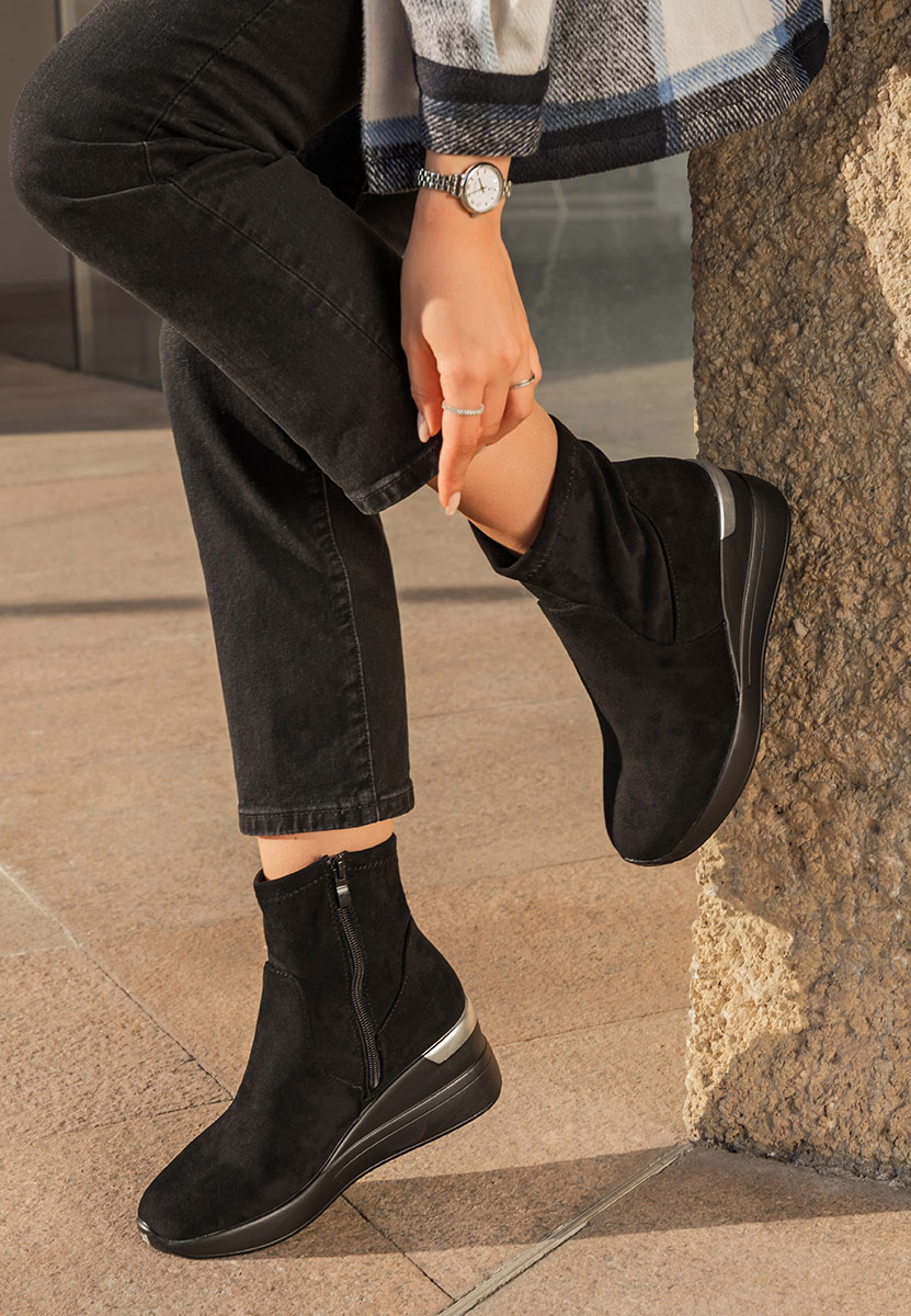 Sneakers con zeppa nero Torino