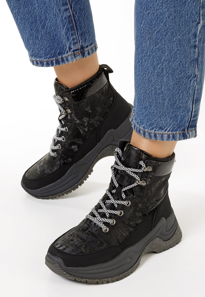 Sneakers donna alte Madeca nero
