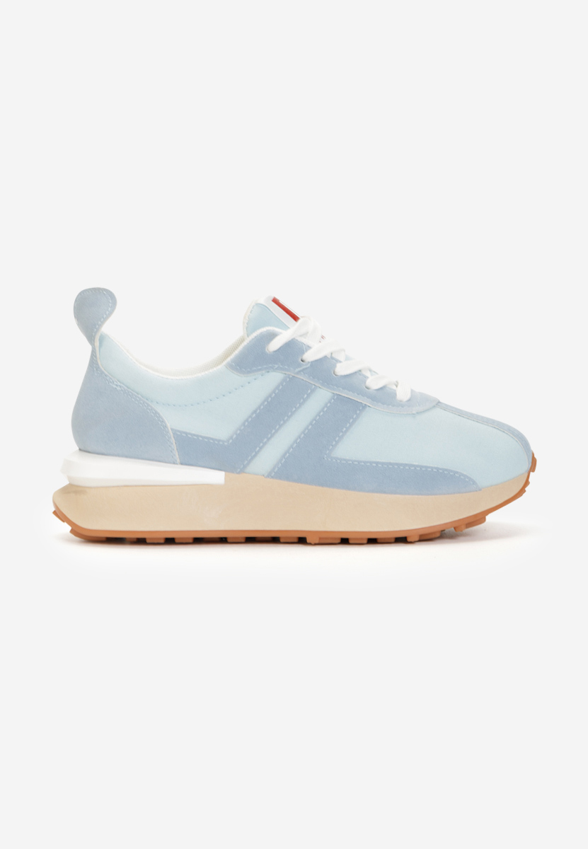 Sneakers alte con zeppa Pueblo blu