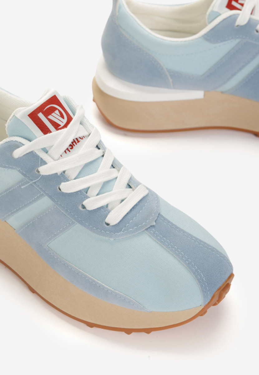 Sneakers alte con zeppa Pueblo blu