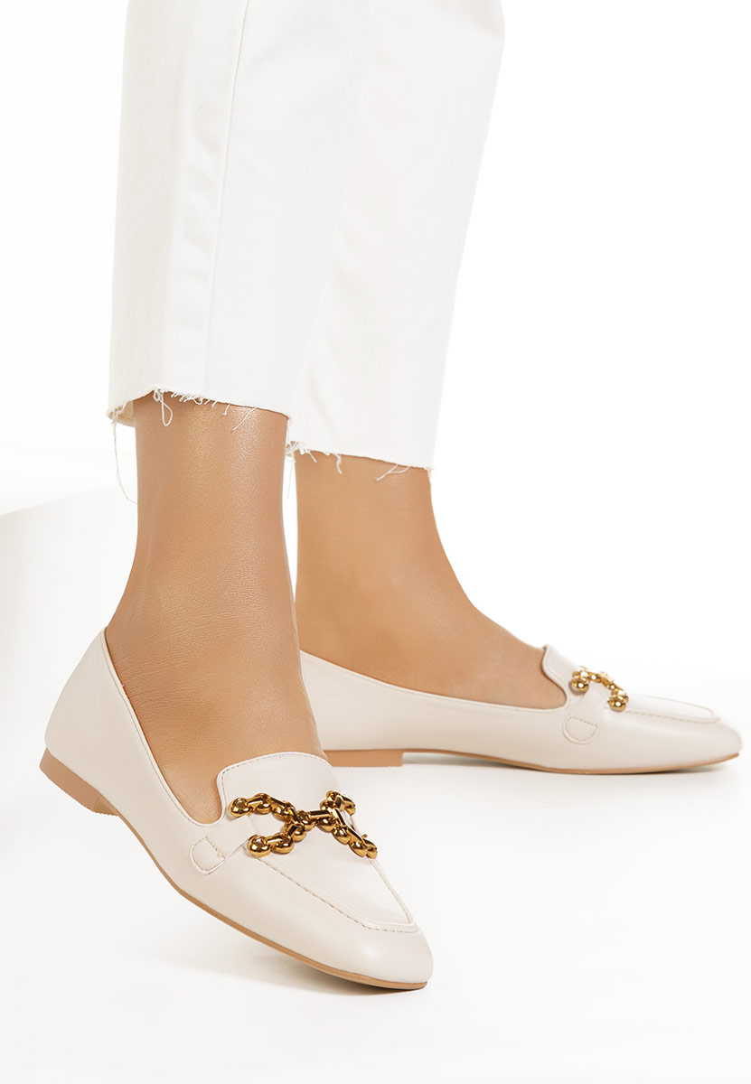 Mocassini donna eleganti Galaia beige