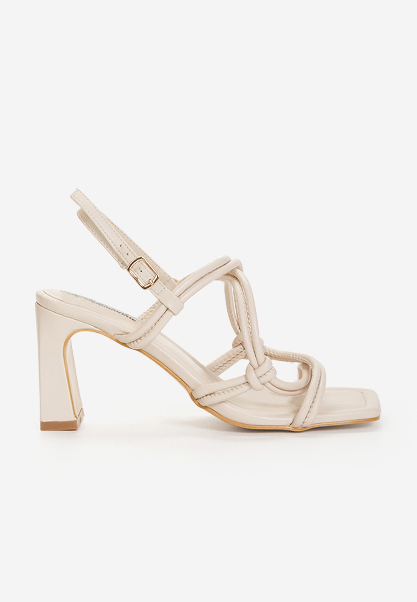 Sandali con tacchetto Freida beige