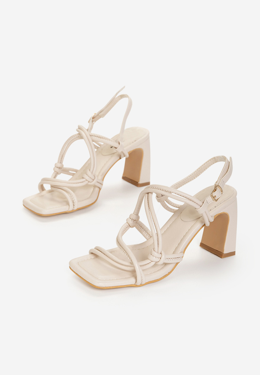 Sandali con tacchetto Freida beige