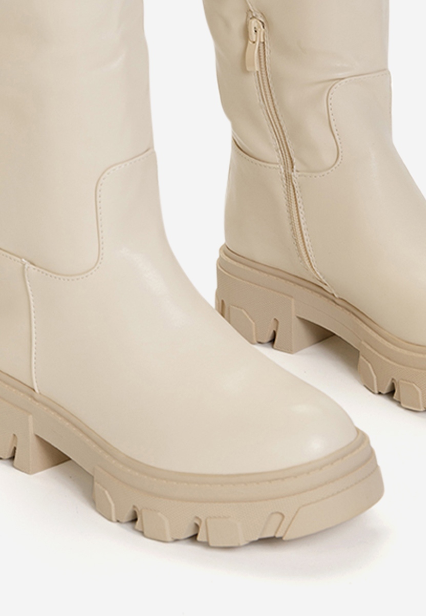 Stivali da donna beige Aliana