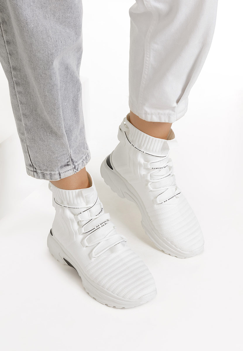 Sneakers donna alte tipo calzino bianchi Karrie