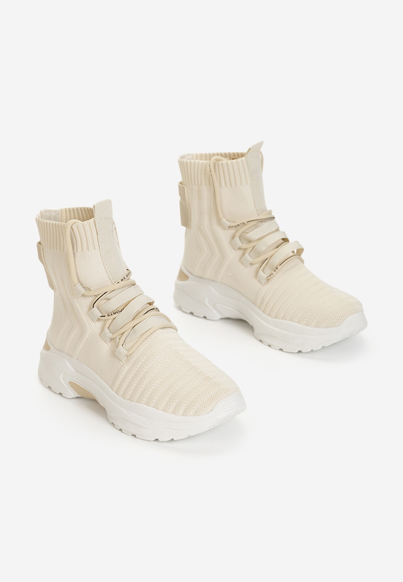 Sneakers donna alte beige Karrie