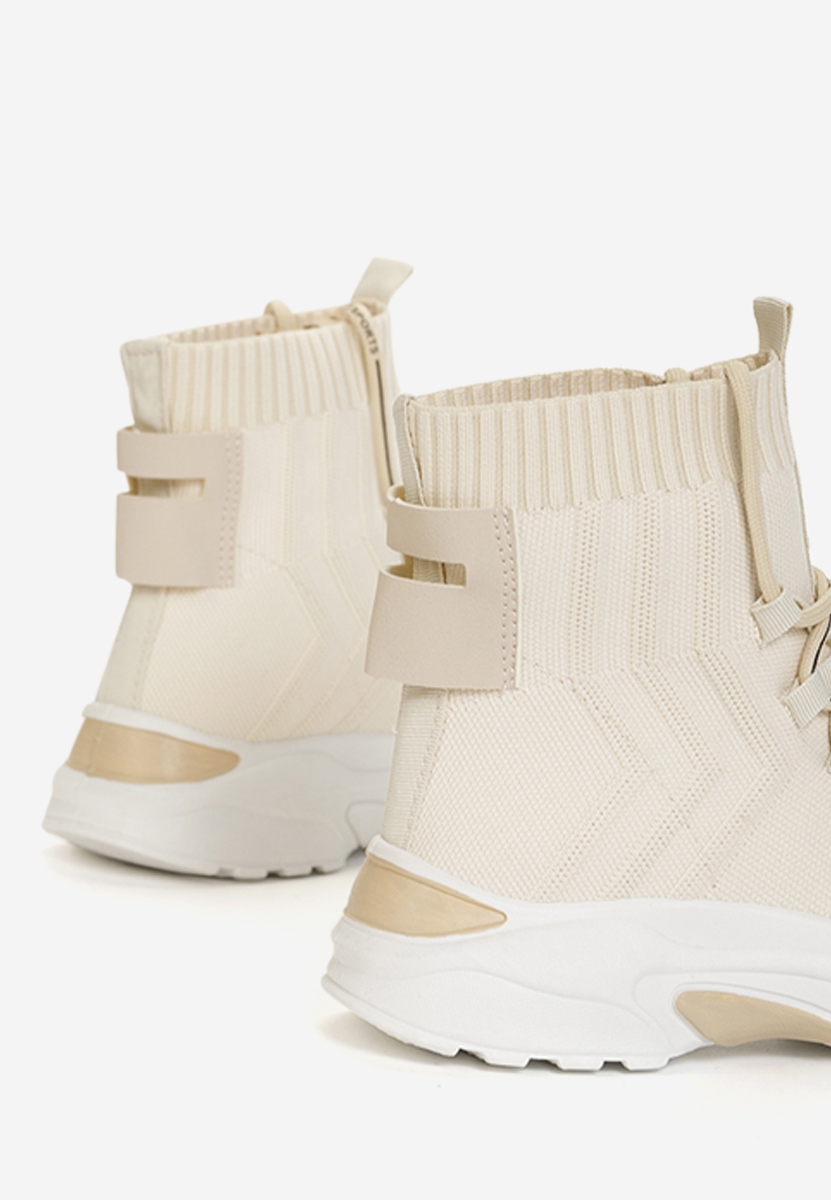 Sneakers donna alte beige Karrie