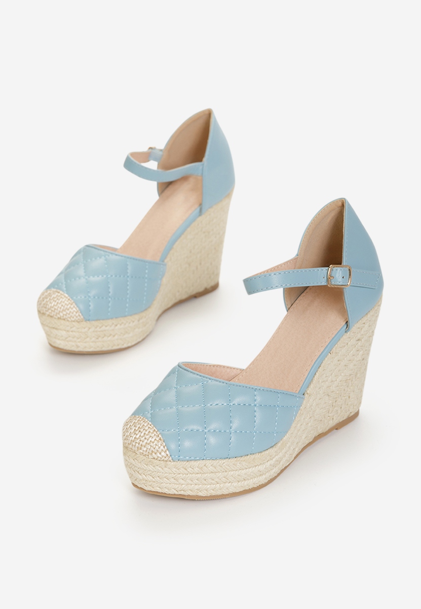 Sandali con zeppa Santorini Blu