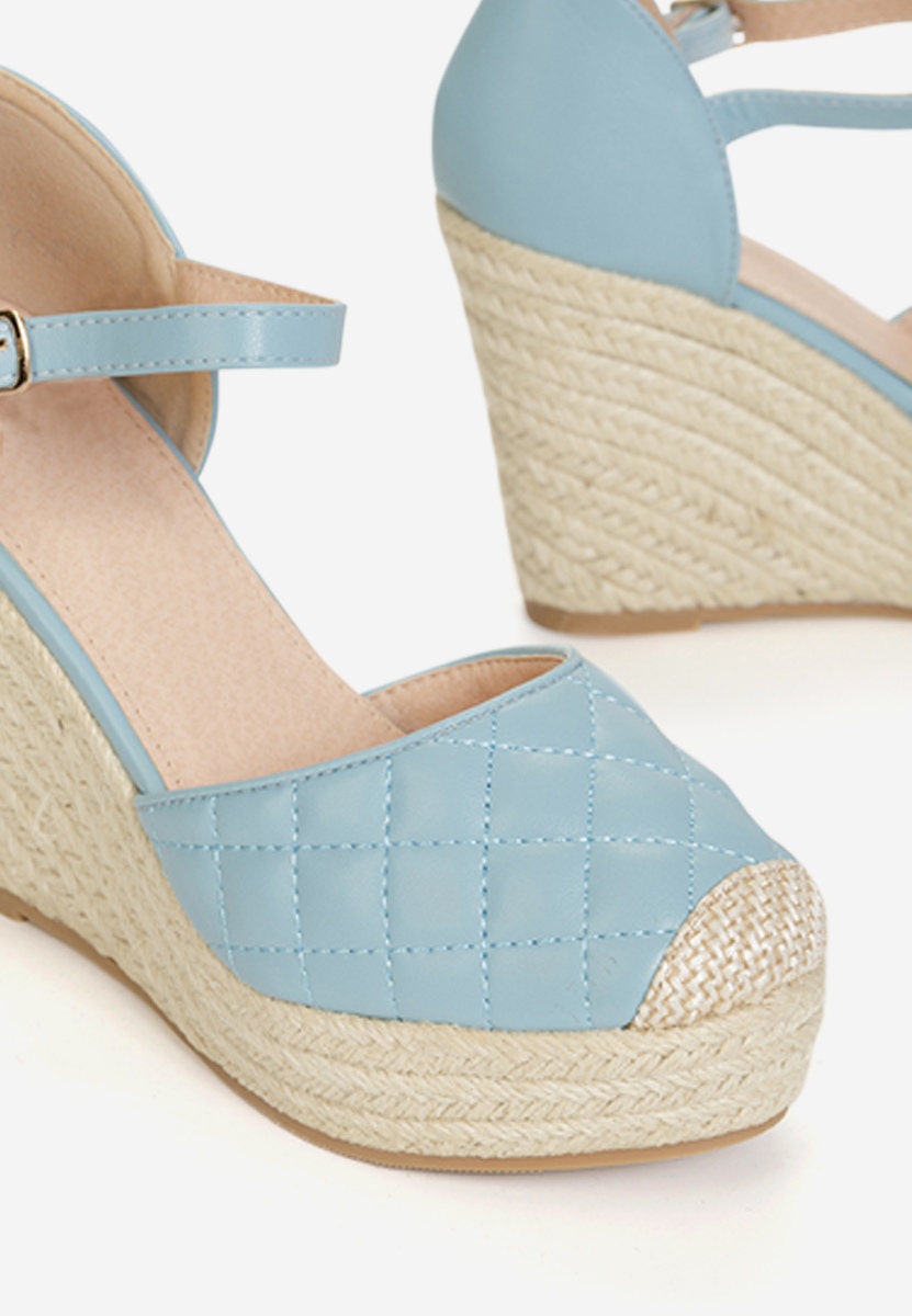Sandali con zeppa Santorini Blu