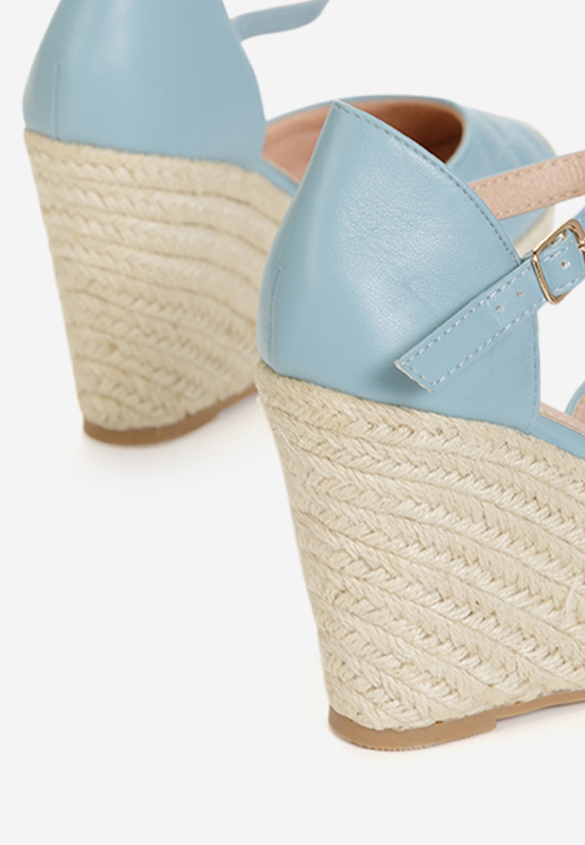 Sandali con zeppa Santorini Blu