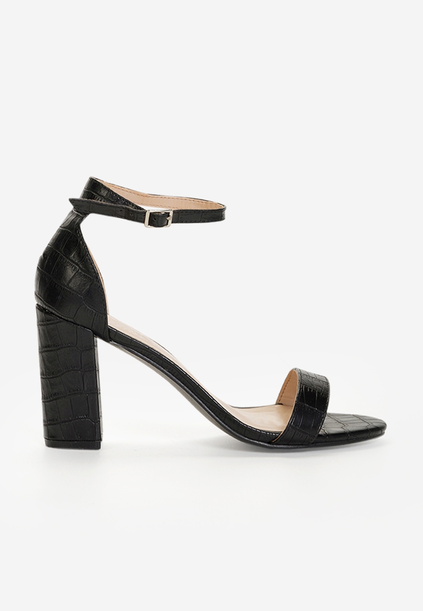 Sandali con tacco largo Leilana nero
