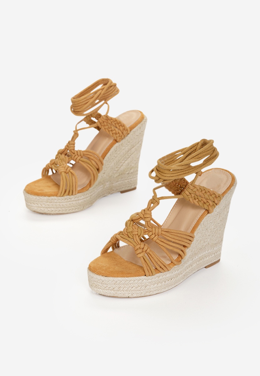 Espadrillas zeppa Nueva Marrone