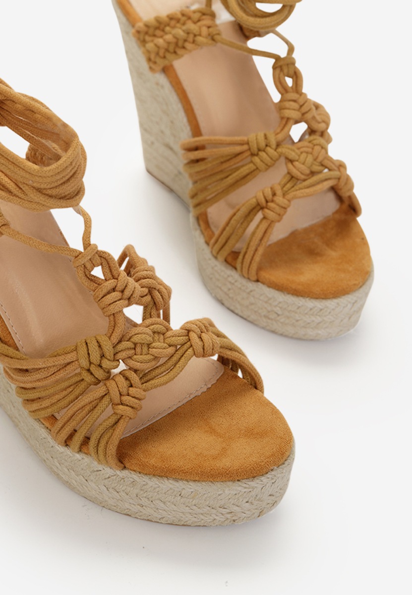 Espadrillas zeppa Nueva Marrone