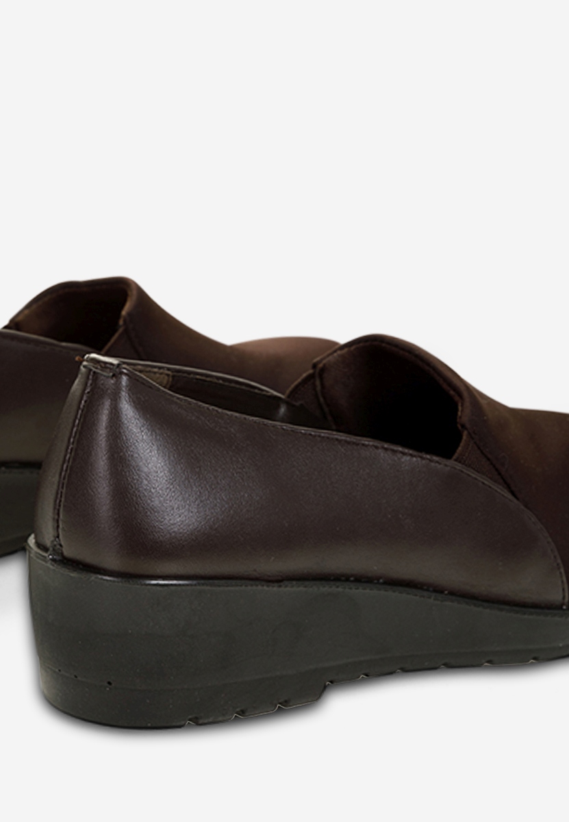 Mocassini donna platform Yanira Marrone
