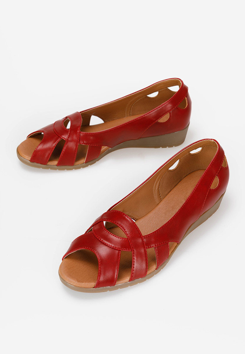 Ballerine con zeppa Marini rosso