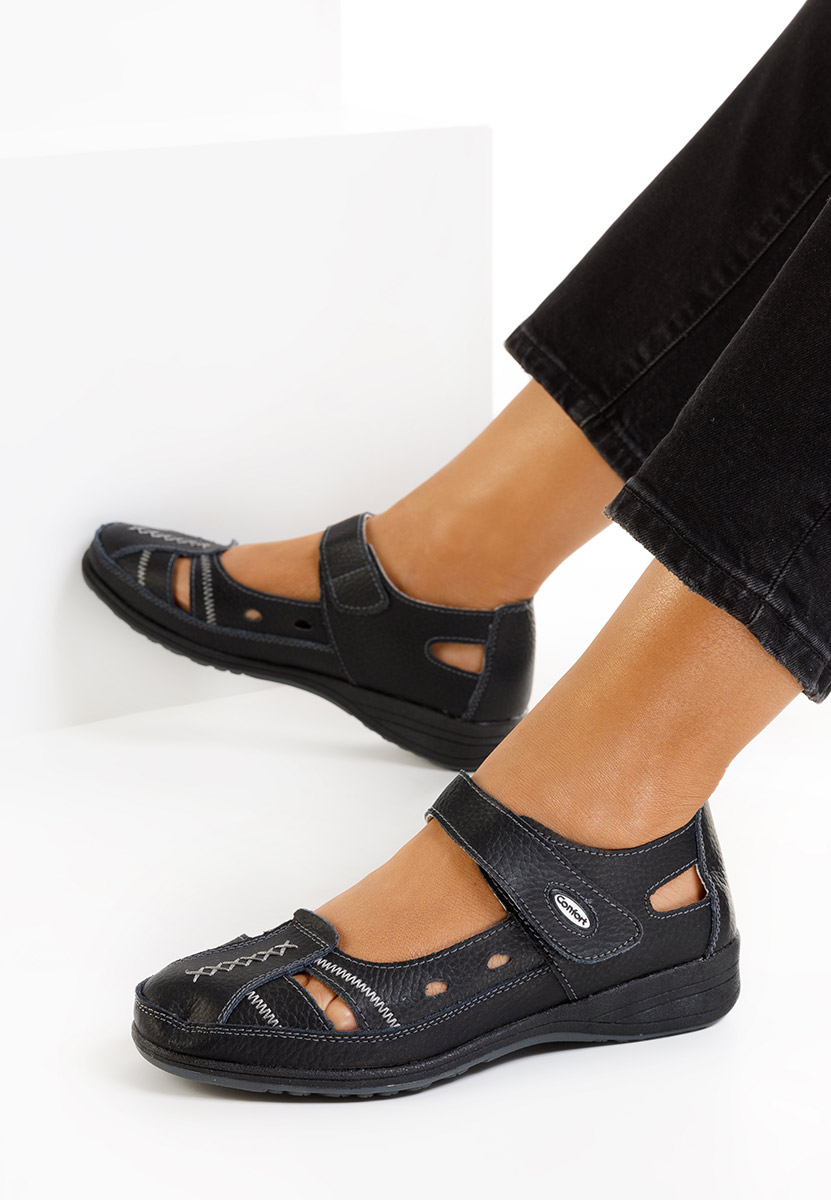 Ballerine pelle naturala Deby nero