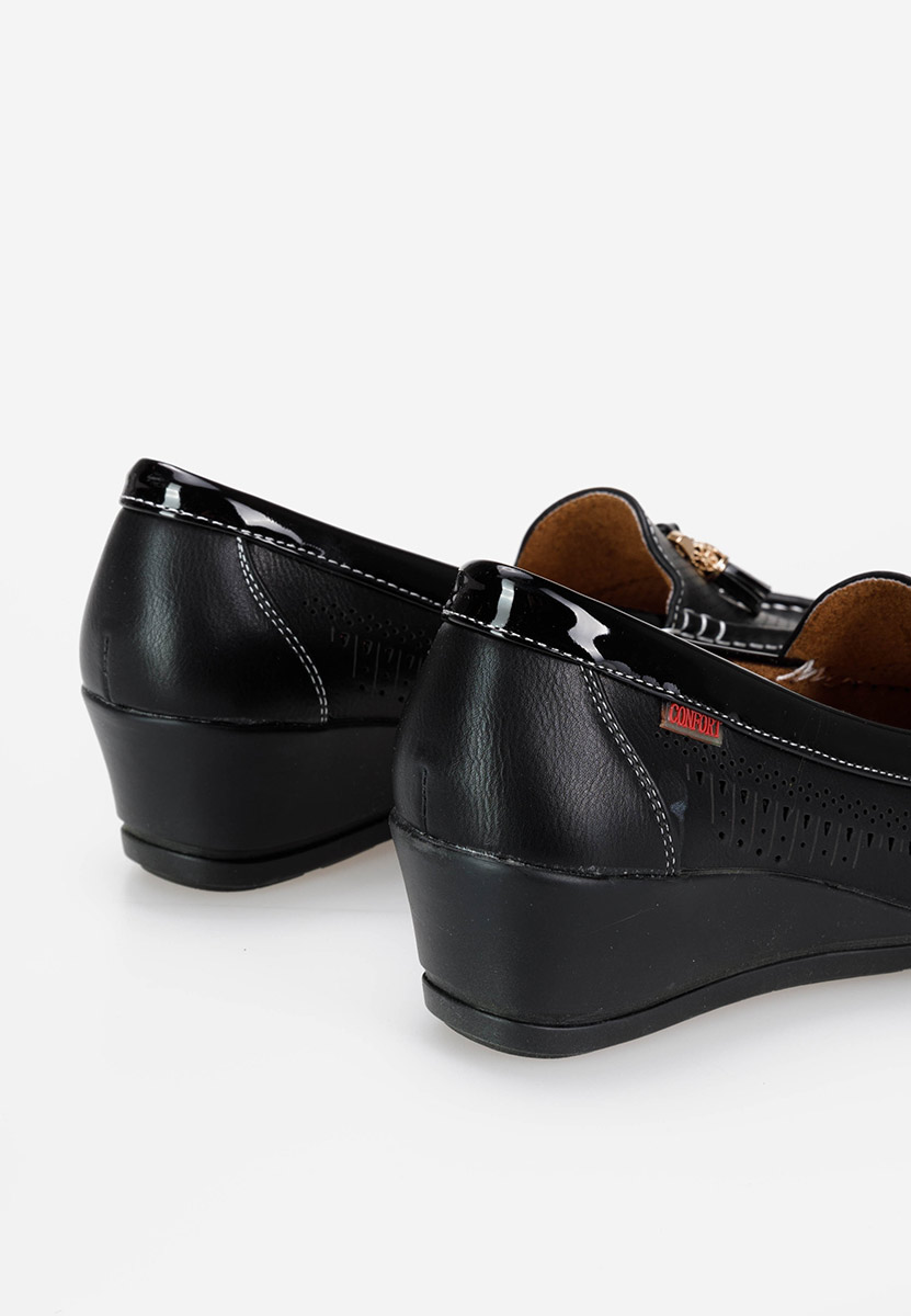 Mocassini donna platform Evomela nero