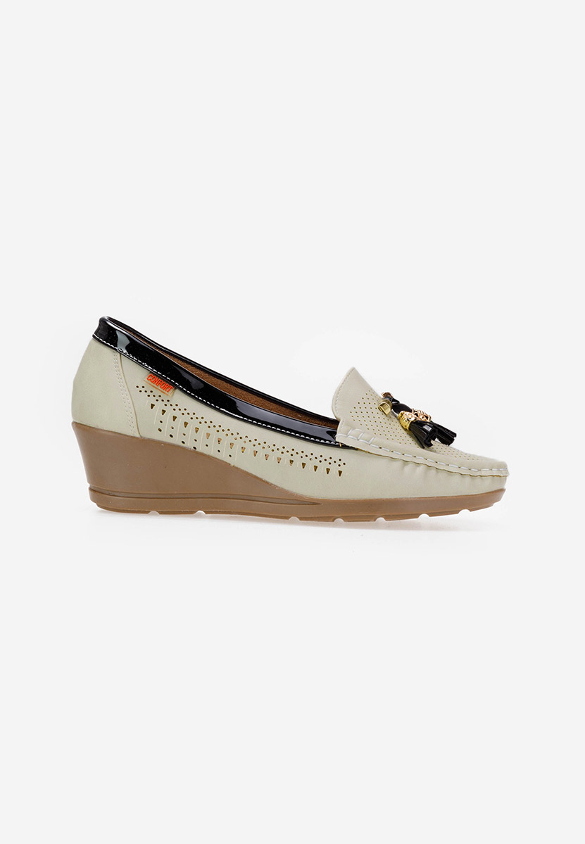 Mocassini donna platform Evomela beige