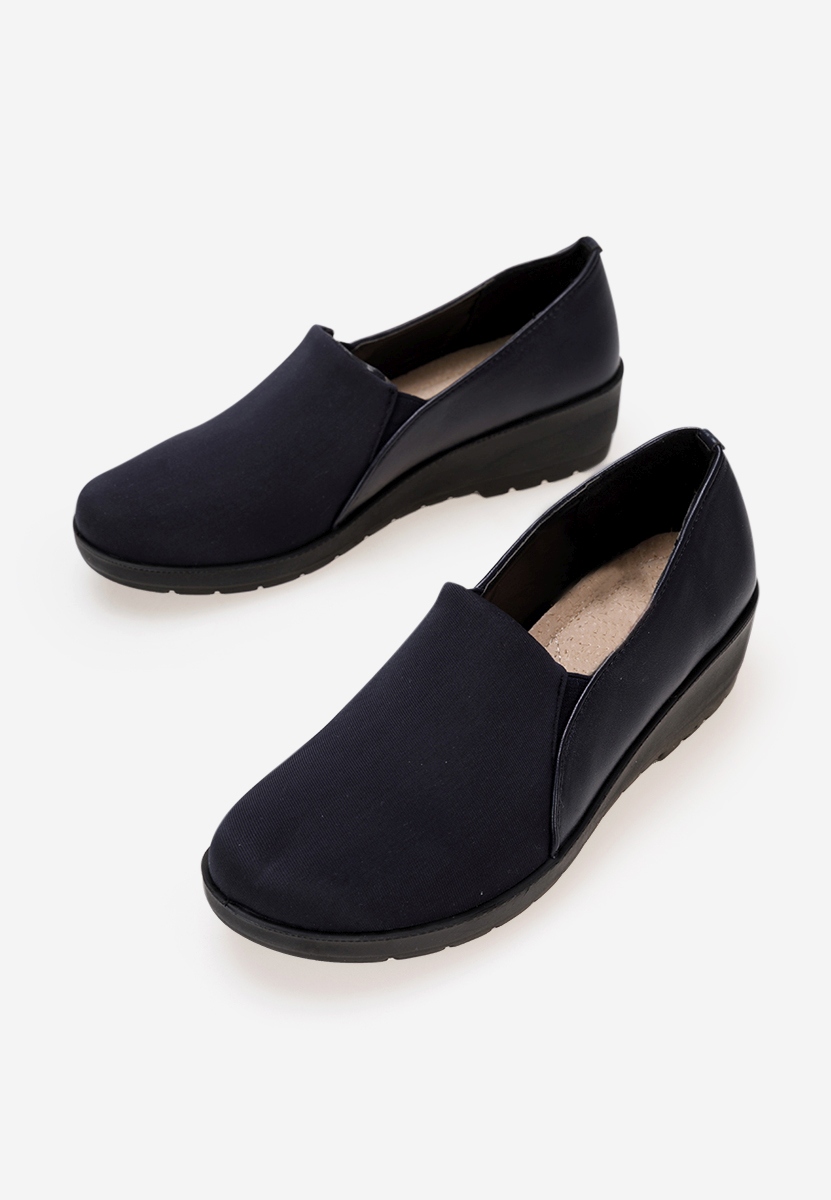 Mocassini donna platform Yanira Blu marine