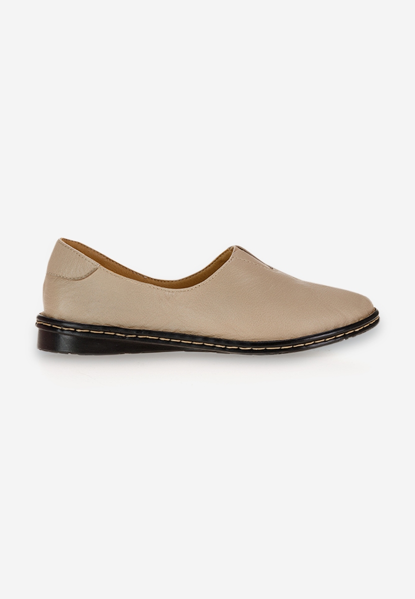 Mocassini donna pelle Beige Leocadia