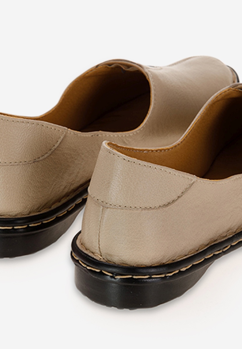 Mocassini donna pelle Beige Leocadia