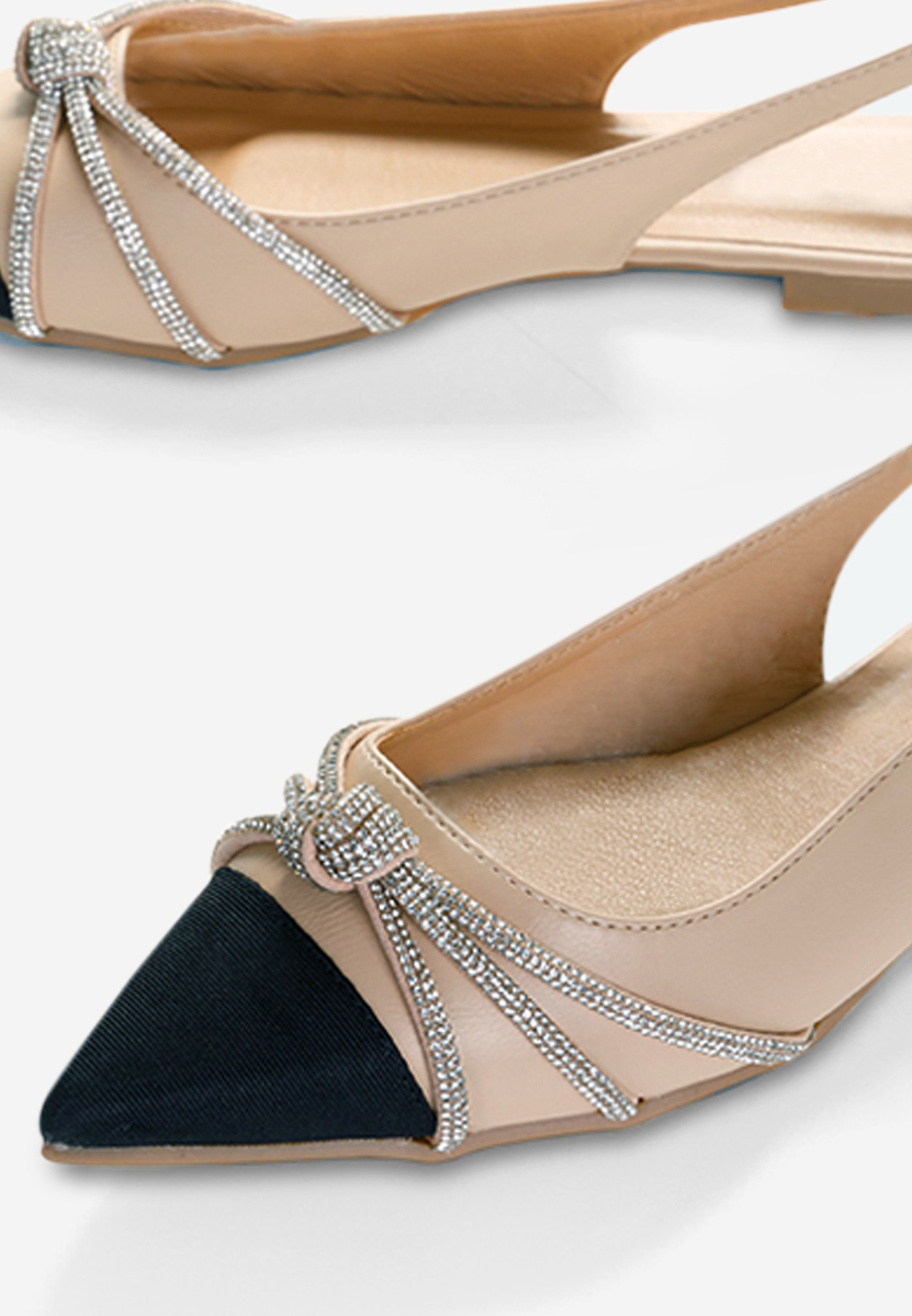 Ballerine a punta beige Donka