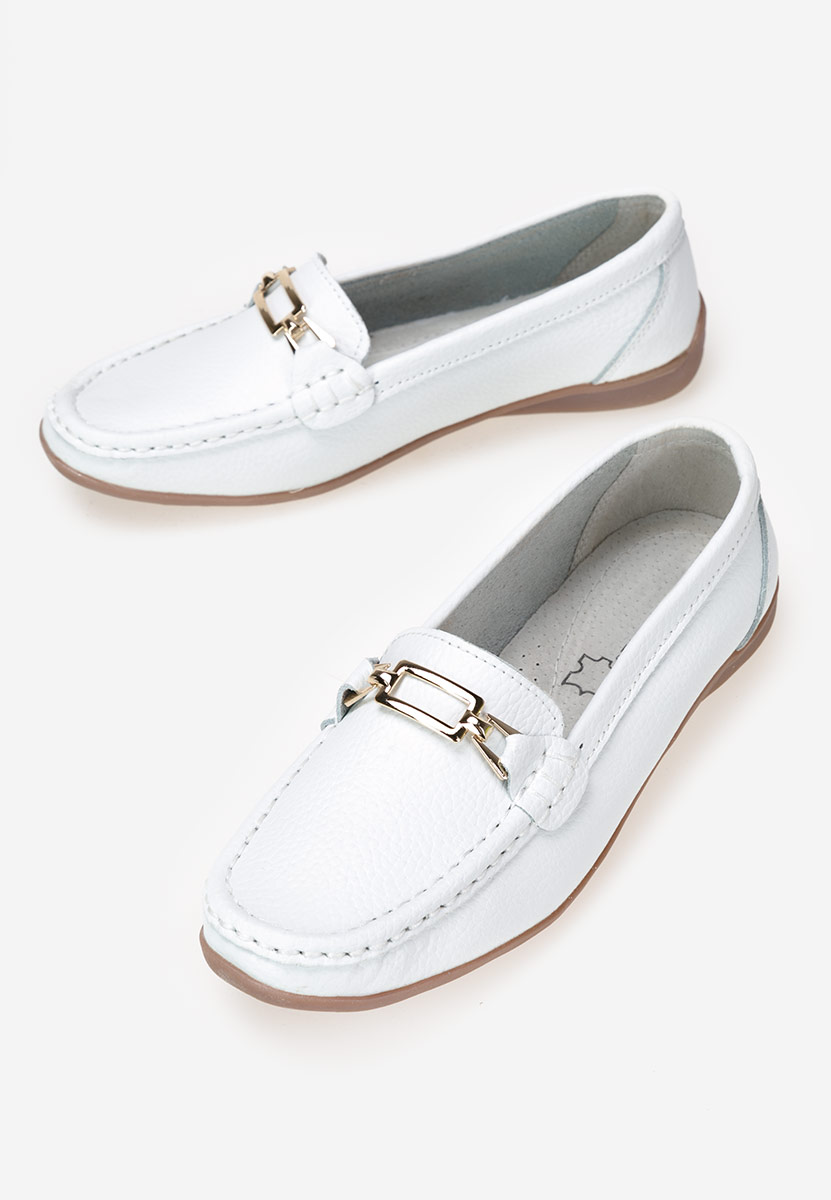 Mocassini donna pelle bianchi Celetina