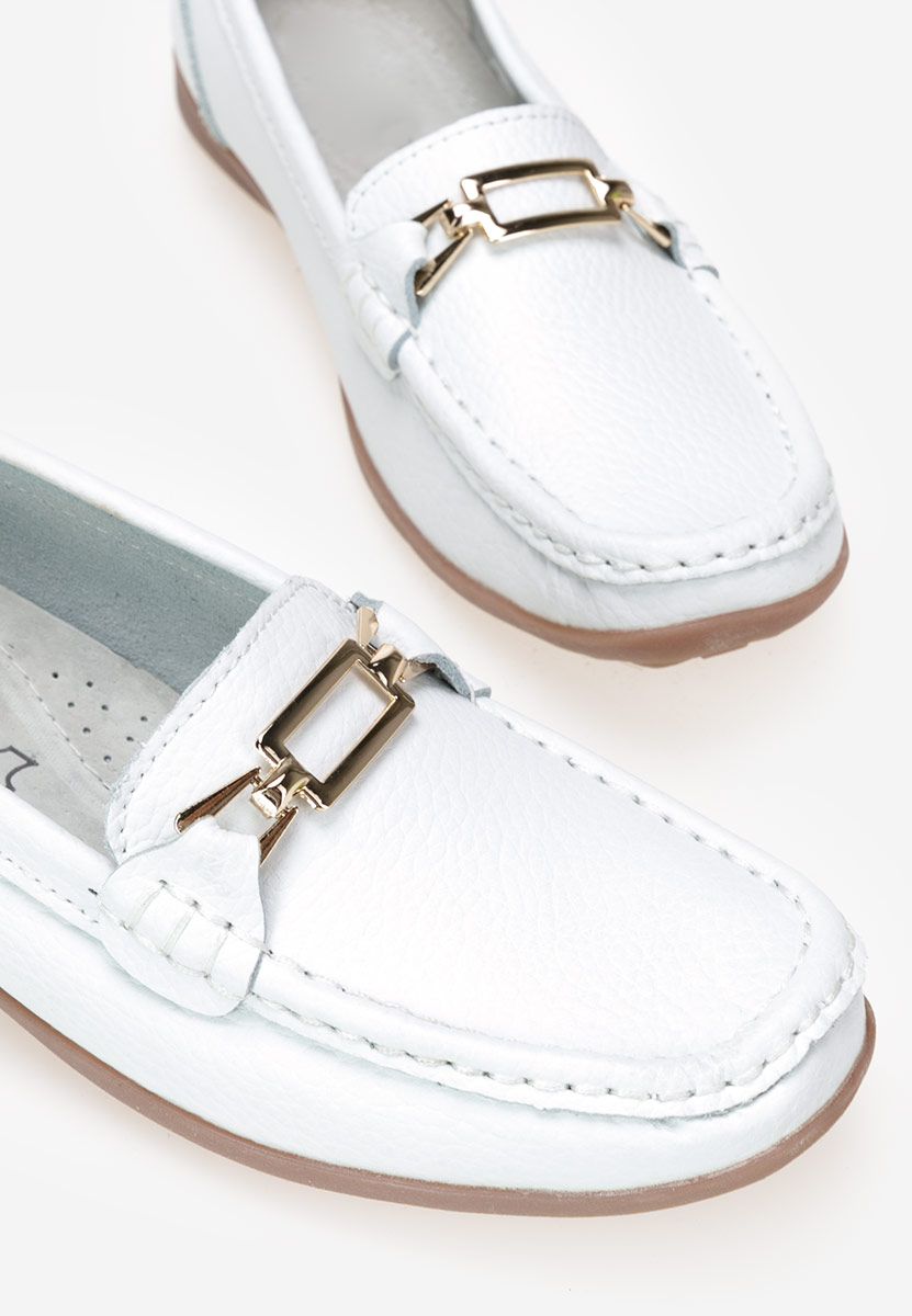 Mocassini donna pelle bianchi Celetina