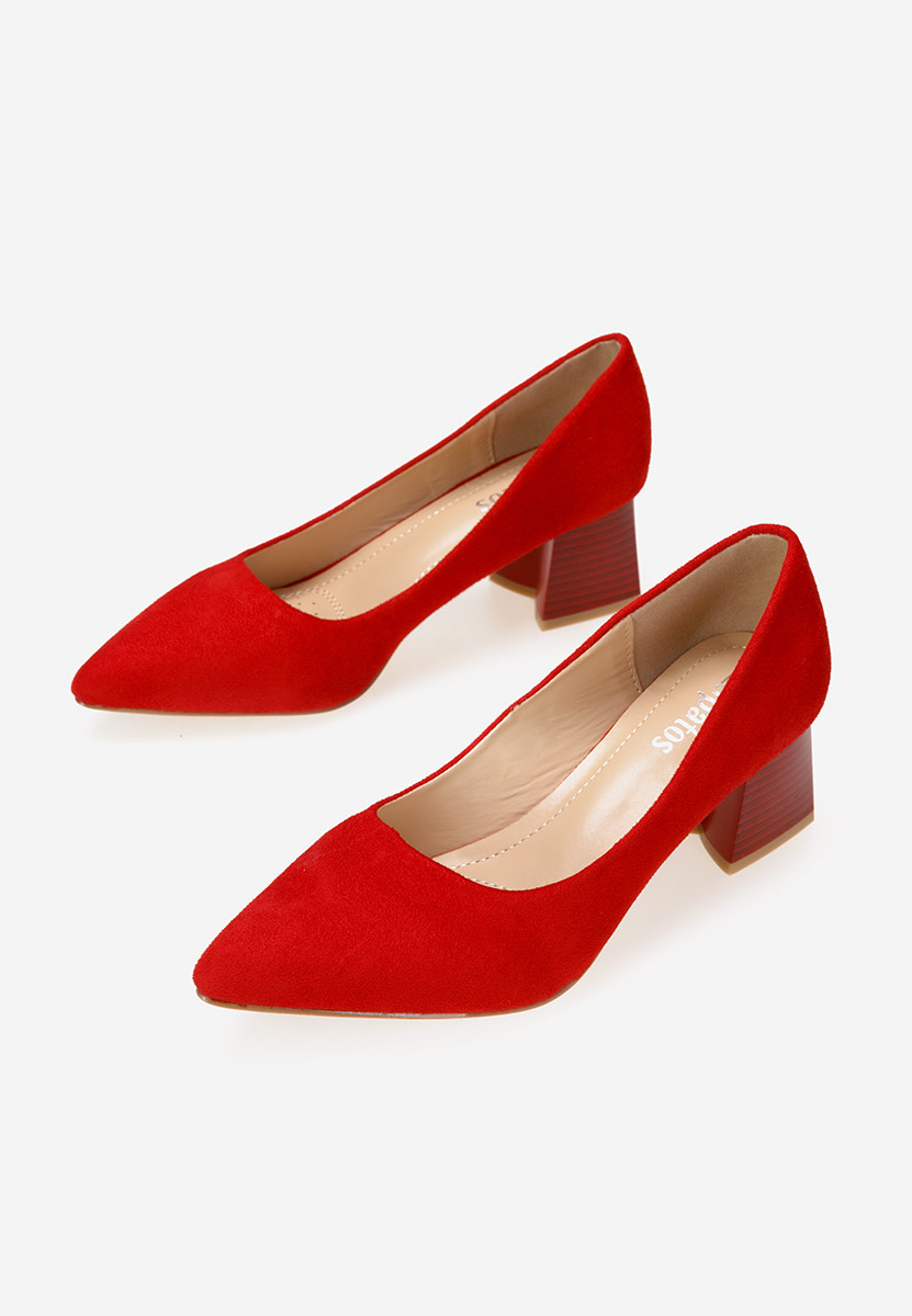 Décolleté tacco largo Salma Rosso