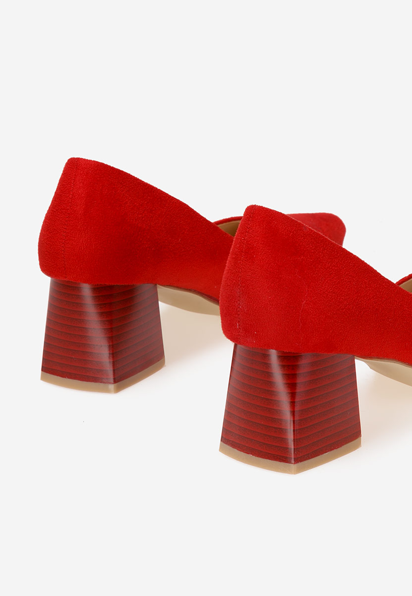 Décolleté tacco largo Salma Rosso