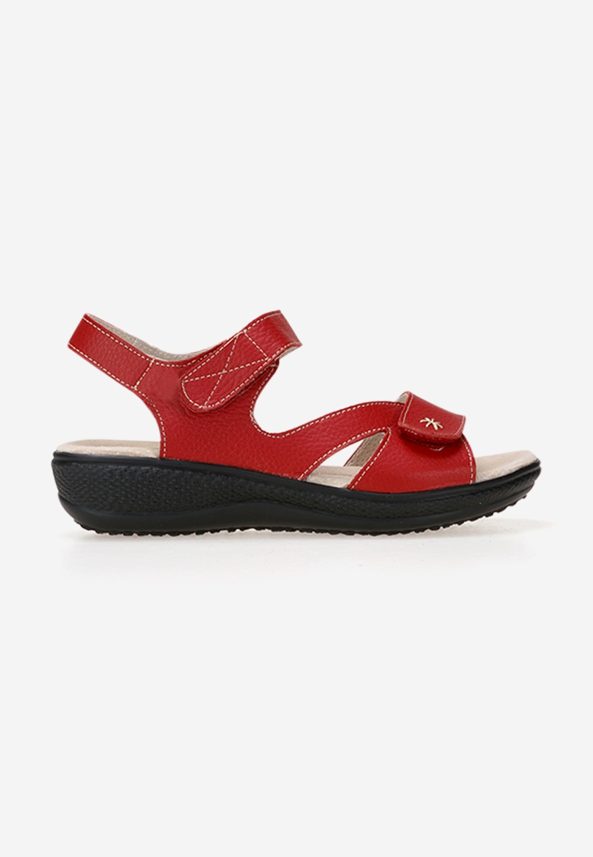 Sandali cuoio rosso Cruella