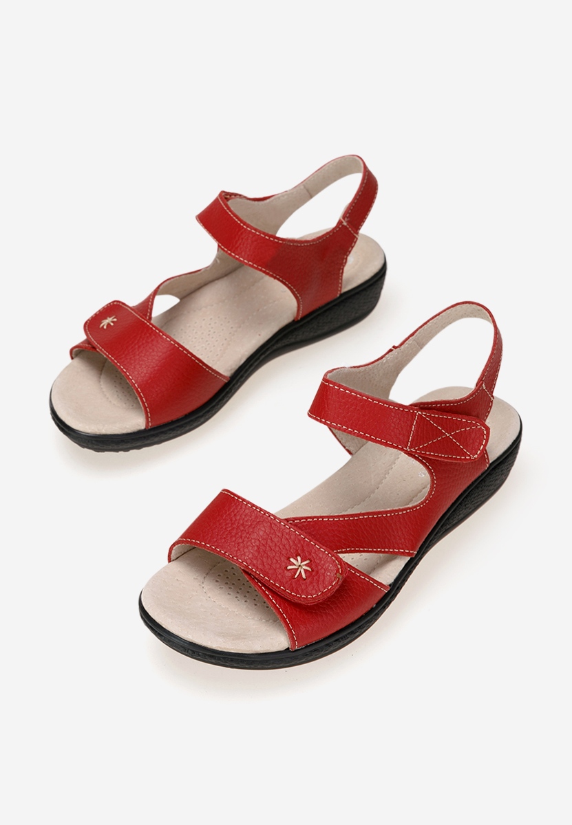 Sandali cuoio rosso Cruella