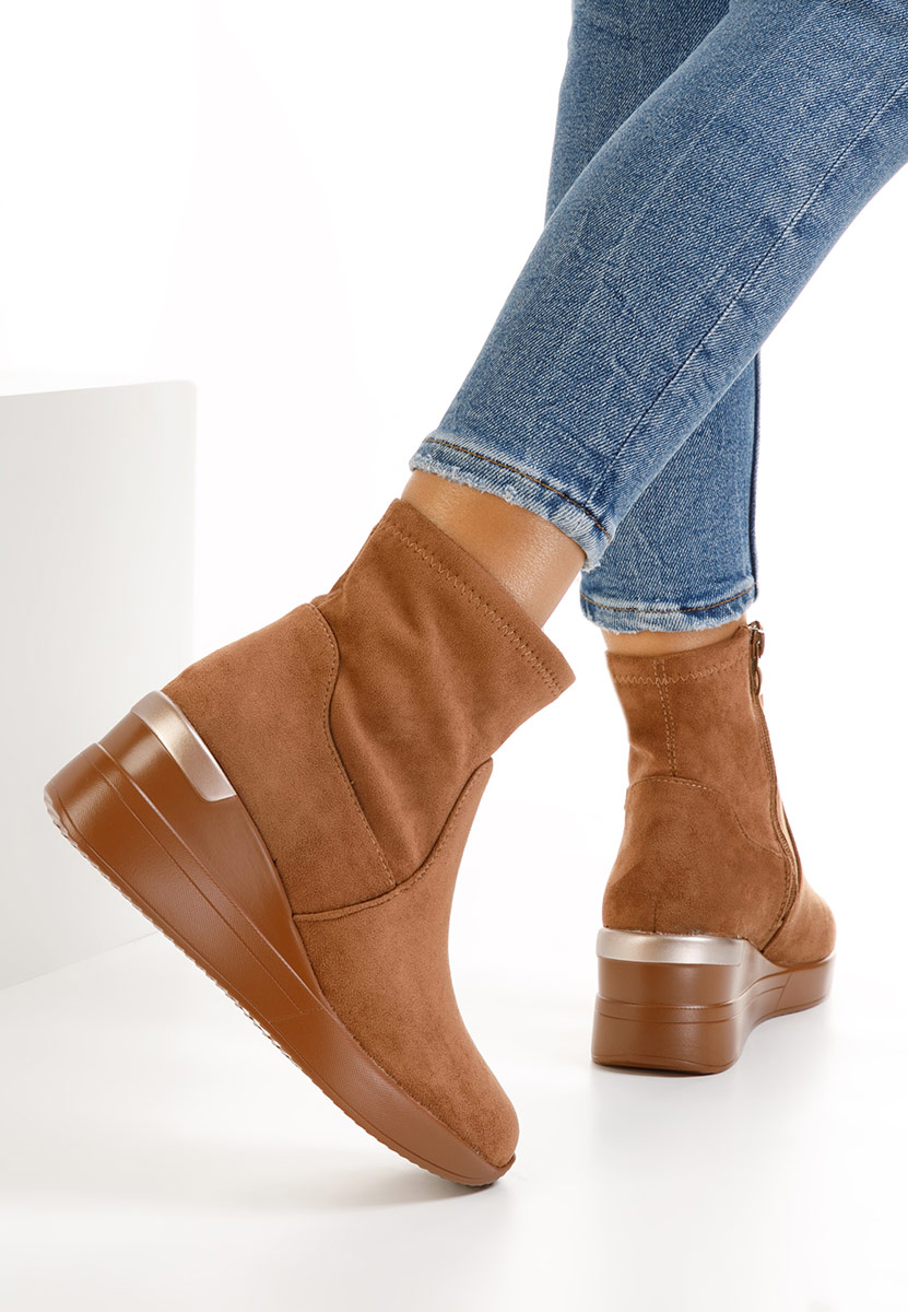 Sneakers con zeppa camel Torino