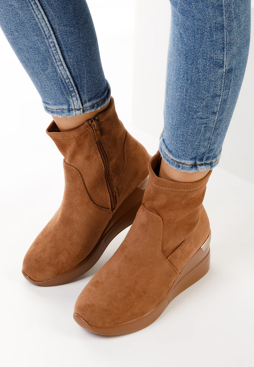 Sneakers con zeppa camel Torino